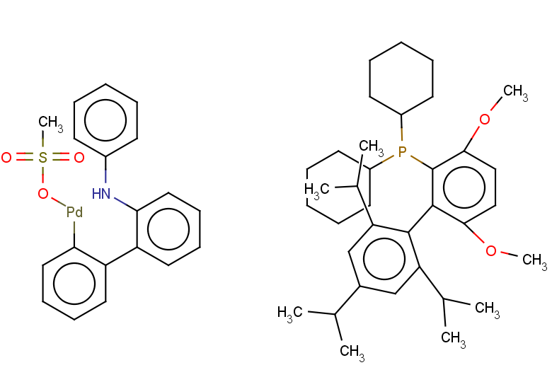 dicyclohexyl({3,6-dimethoxy-2-[2,4,6-tris(propan-2-yl)phenyl]phenyl})phosphane; {2-[2-(phenylamino)phenyl]phenyl}palladio methanesulfonate
