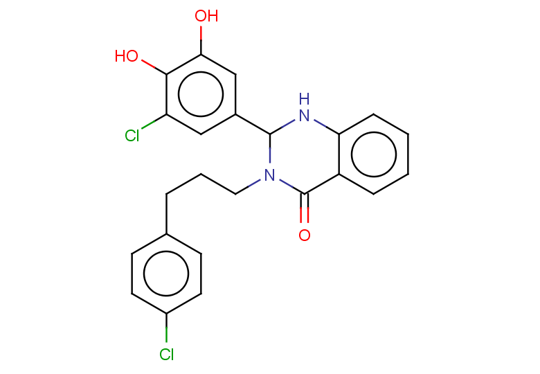 2-(3-chloro-4,5-dihydroxyphenyl)-3-[3-(4-chlorophenyl)propyl]-1,2,3,4-tetrahydroquinazolin-4-one