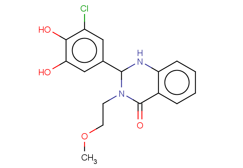 2-(3-chloro-4,5-dihydroxyphenyl)-3-(2-methoxyethyl)-1,2,3,4-tetrahydroquinazolin-4-one