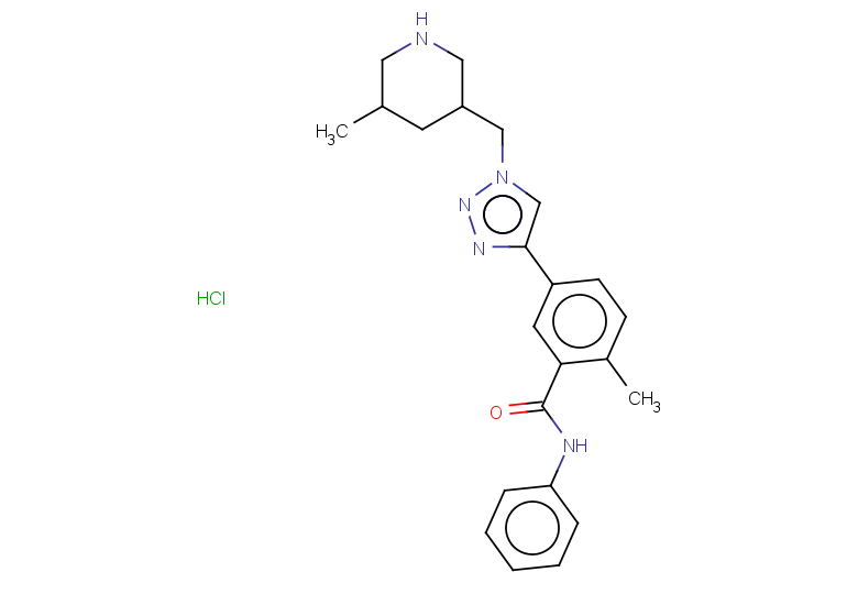 2-methyl-5-{1-[(5-methylpiperidin-3-yl)methyl]-1H-1,2,3-triazol-4-yl}-N-phenylbenzamide hydrochloride