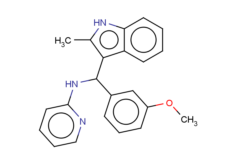 N-[(3-methoxyphenyl)(2-methyl-1H-indol-3-yl)methyl]pyridin-2-amine