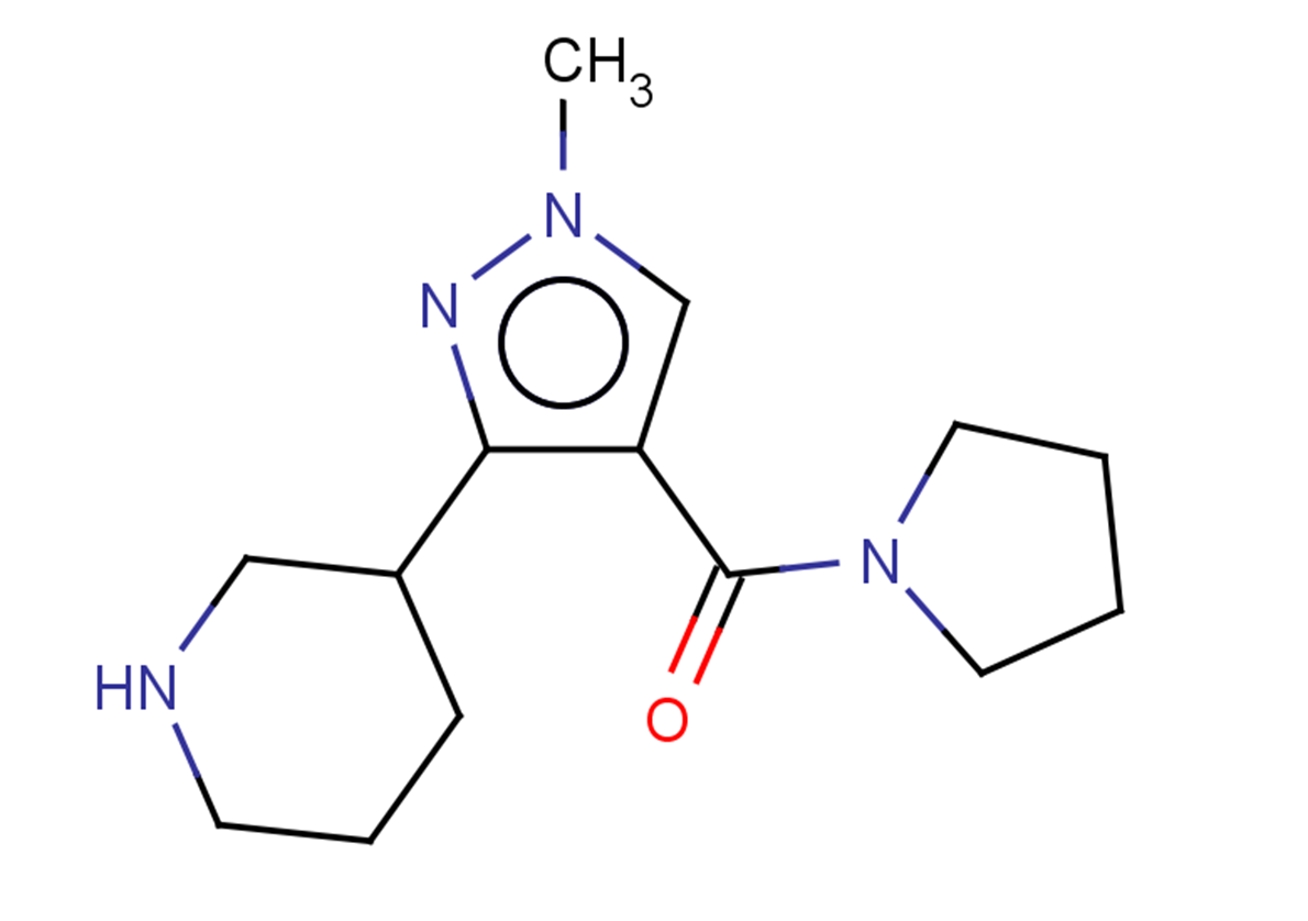 3-[1-methyl-4-(pyrrolidine-1-carbonyl)-1H-pyrazol-3-yl]piperidine