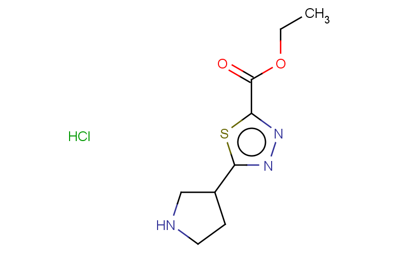 ethyl 5-(pyrrolidin-3-yl)-1,3,4-thiadiazole-2-carboxylate hydrochloride