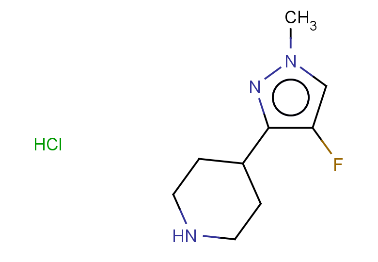4-(4-fluoro-1-methyl-1H-pyrazol-3-yl)piperidine hydrochloride