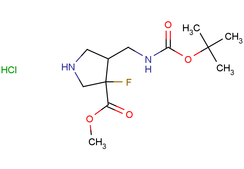 methyl 4-({[(tert-butoxy)carbonyl]amino}methyl)-3-fluoropyrrolidine-3-carboxylate hydrochloride