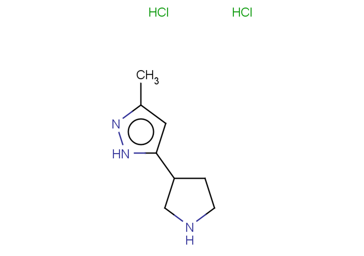 3-methyl-5-(pyrrolidin-3-yl)-1H-pyrazole dihydrochloride