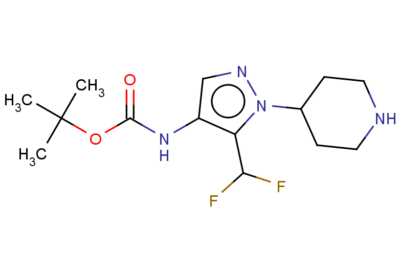tert-butyl N-[5-(difluoromethyl)-1-(piperidin-4-yl)-1H-pyrazol-4-yl]carbamate