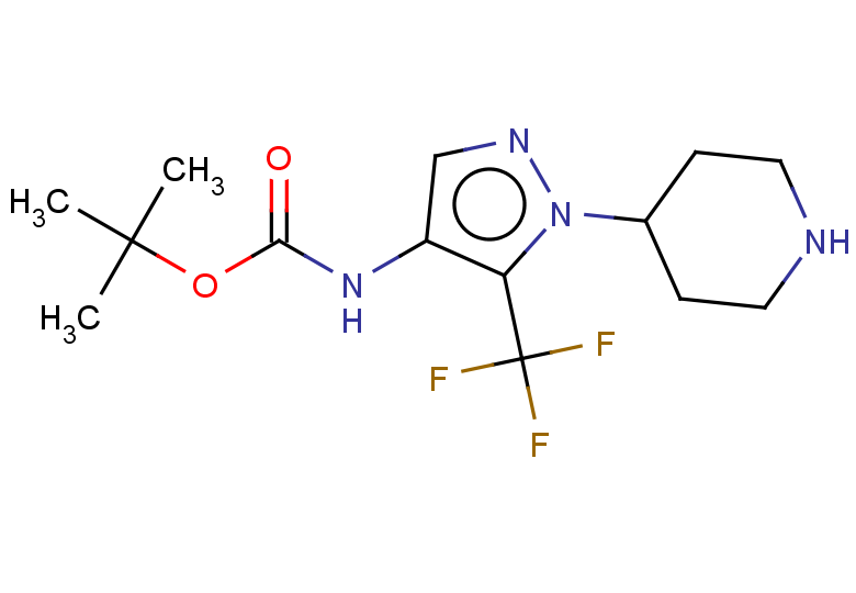 tert-butyl N-[1-(piperidin-4-yl)-5-(trifluoromethyl)-1H-pyrazol-4-yl]carbamate