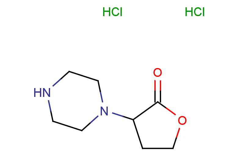 3-(piperazin-1-yl)oxolan-2-one dihydrochloride