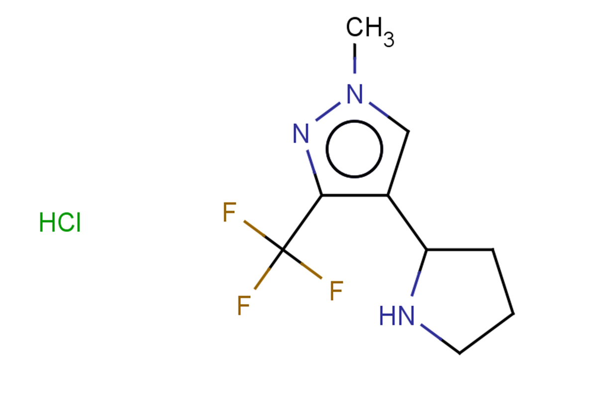 1-methyl-4-(pyrrolidin-2-yl)-3-(trifluoromethyl)-1H-pyrazole hydrochloride