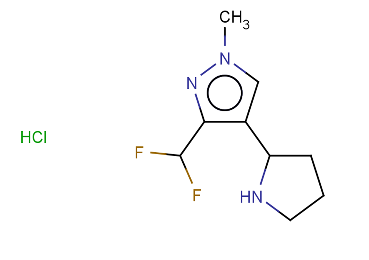 3-(difluoromethyl)-1-methyl-4-(pyrrolidin-2-yl)-1H-pyrazole hydrochloride