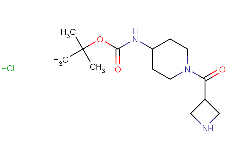 tert-butyl N-{1-[(azetidin-3-yl)carbonyl]piperidin-4-yl}carbamate hydrochloride