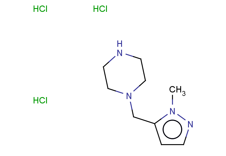 1-[(1-methyl-1H-pyrazol-5-yl)methyl]piperazine trihydrochloride
