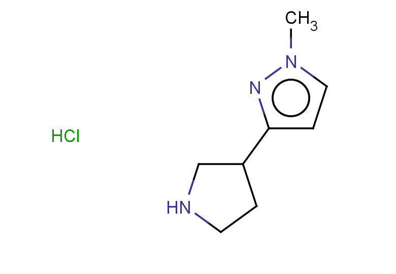 1-methyl-3-(pyrrolidin-3-yl)-1H-pyrazole hydrochloride