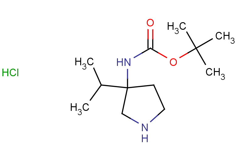 tert-butyl N-[3-(propan-2-yl)pyrrolidin-3-yl]carbamate hydrochloride