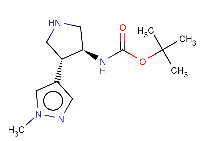rac-tert-butyl N-[(3R,4S)-4-(1-methyl-1H-pyrazol-4-yl)pyrrolidin-3-yl]carbamate, trans