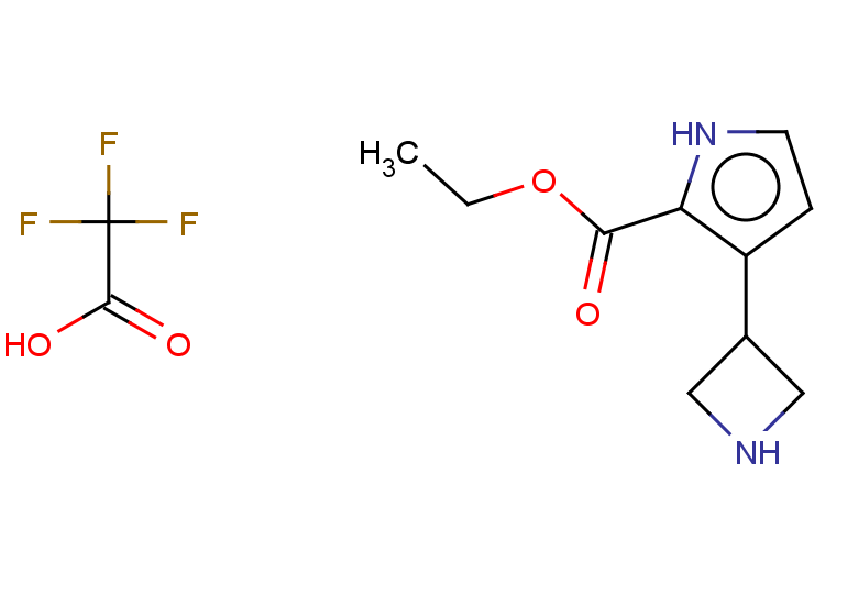 2,2,2-trifluoroacetic acid; ethyl 3-(azetidin-3-yl)-1H-pyrrole-2-carboxylate