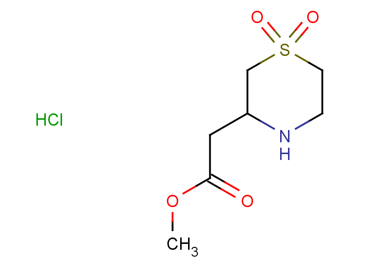 methyl 2-(1,1-dioxo-1lambda6-thiomorpholin-3-yl)acetate hydrochloride