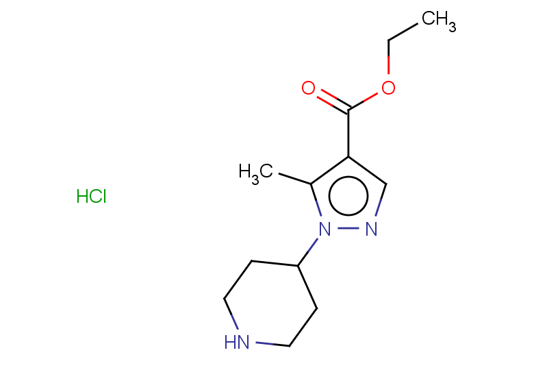 ethyl 5-methyl-1-(piperidin-4-yl)-1H-pyrazole-4-carboxylate hydrochloride