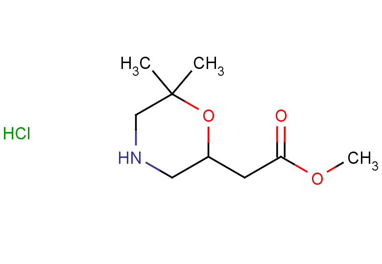 methyl 2-(6,6-dimethylmorpholin-2-yl)acetate hydrochloride