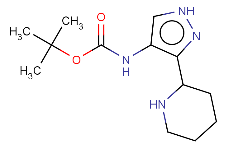 tert-butyl N-[3-(piperidin-2-yl)-1H-pyrazol-4-yl]carbamate