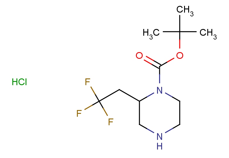 tert-butyl 2-(2,2,2-trifluoroethyl)piperazine-1-carboxylate hydrochloride