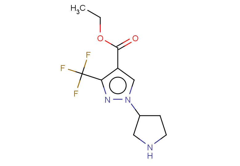 ethyl 1-(pyrrolidin-3-yl)-3-(trifluoromethyl)-1H-pyrazole-4-carboxylate