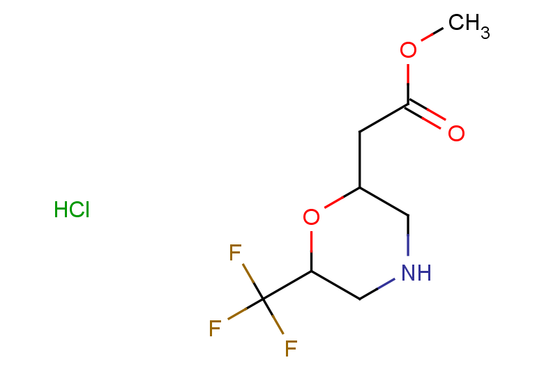 methyl 2-[6-(trifluoromethyl)morpholin-2-yl]acetate hydrochloride, Mixture of diastereomers