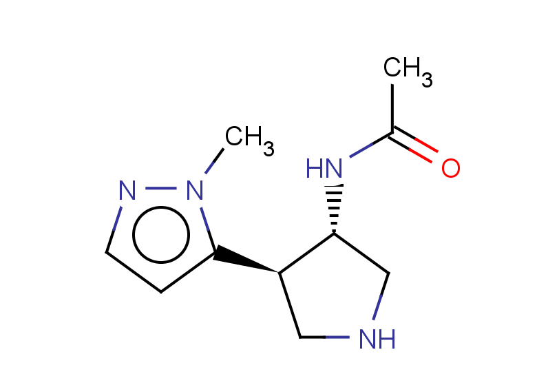 rac-N-[(3R,4S)-4-(1-methyl-1H-pyrazol-5-yl)pyrrolidin-3-yl]acetamide, trans