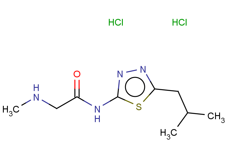 2-(methylamino)-N-[5-(2-methylpropyl)-1,3,4-thiadiazol-2-yl]acetamide dihydrochloride