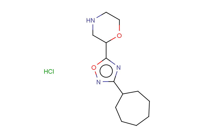 2-(3-cycloheptyl-1,2,4-oxadiazol-5-yl)morpholine hydrochloride