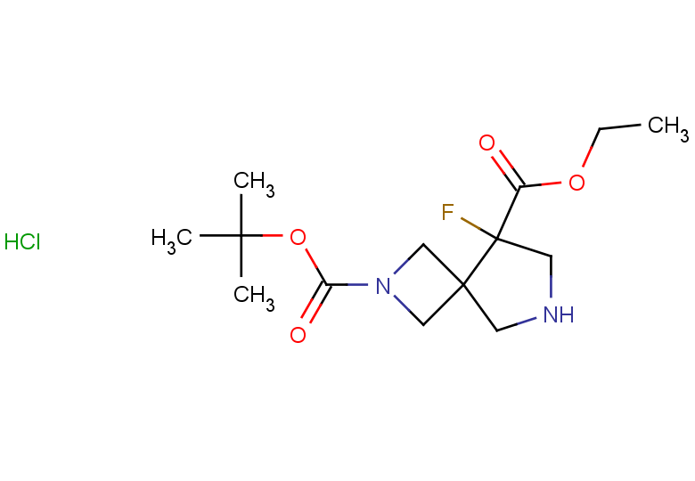 2-tert-butyl 8-ethyl 8-fluoro-2,6-diazaspiro[3.4]octane-2,8-dicarboxylate hydrochloride