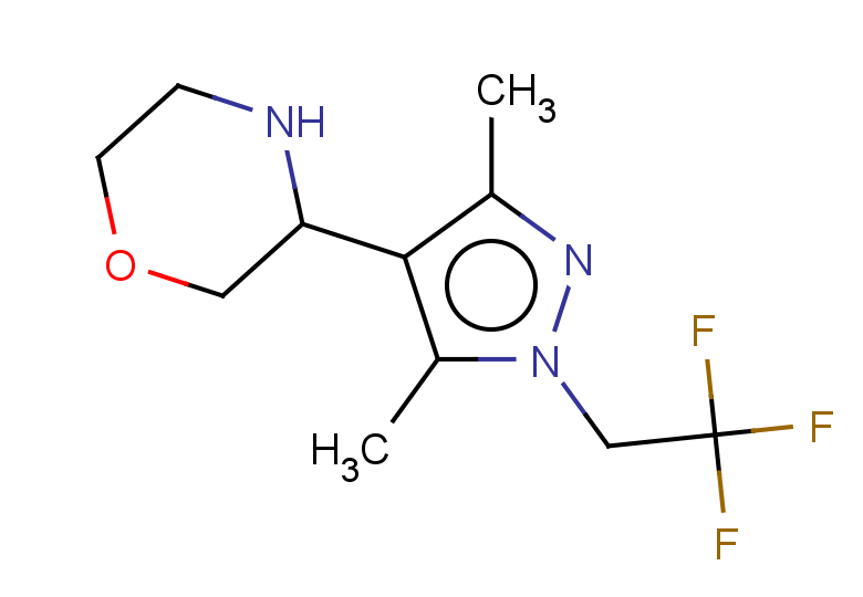 3-[3,5-dimethyl-1-(2,2,2-trifluoroethyl)-1H-pyrazol-4-yl]morpholine