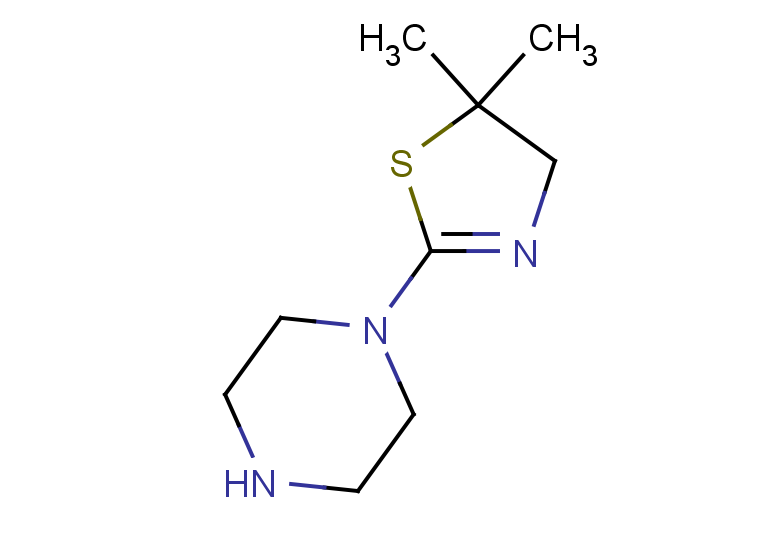 1-(5,5-dimethyl-4,5-dihydro-1,3-thiazol-2-yl)piperazine