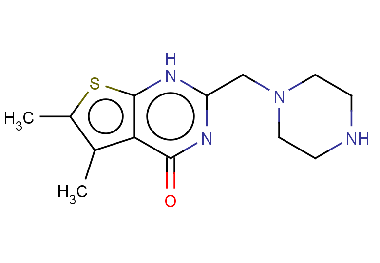 5,6-dimethyl-2-(piperazin-1-ylmethyl)-1H,4H-thieno[2,3-d]pyrimidin-4-one