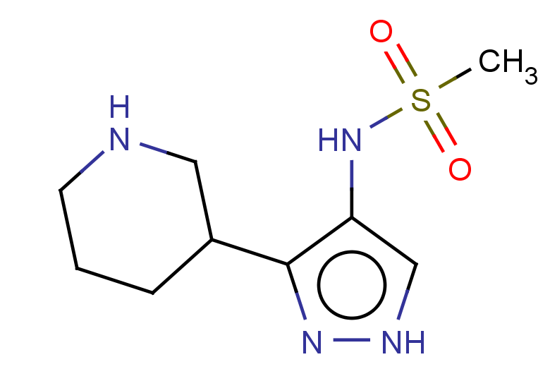 N-[3-(piperidin-3-yl)-1H-pyrazol-4-yl]methanesulfonamide