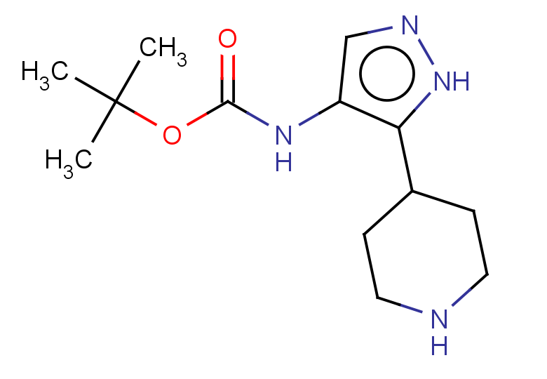 tert-butyl N-[5-(piperidin-4-yl)-1H-pyrazol-4-yl]carbamate
