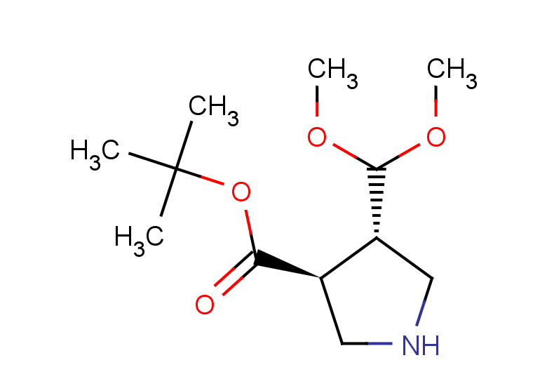 rac-tert-butyl (3R,4R)-4-(dimethoxymethyl)pyrrolidine-3-carboxylate, trans
