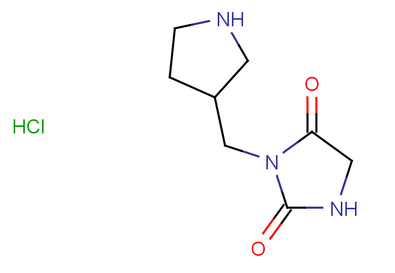 3-(pyrrolidin-3-ylmethyl)imidazolidine-2,4-dione hydrochloride