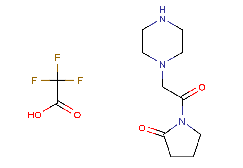 1-[2-(piperazin-1-yl)acetyl]pyrrolidin-2-one, trifluoroacetic acid