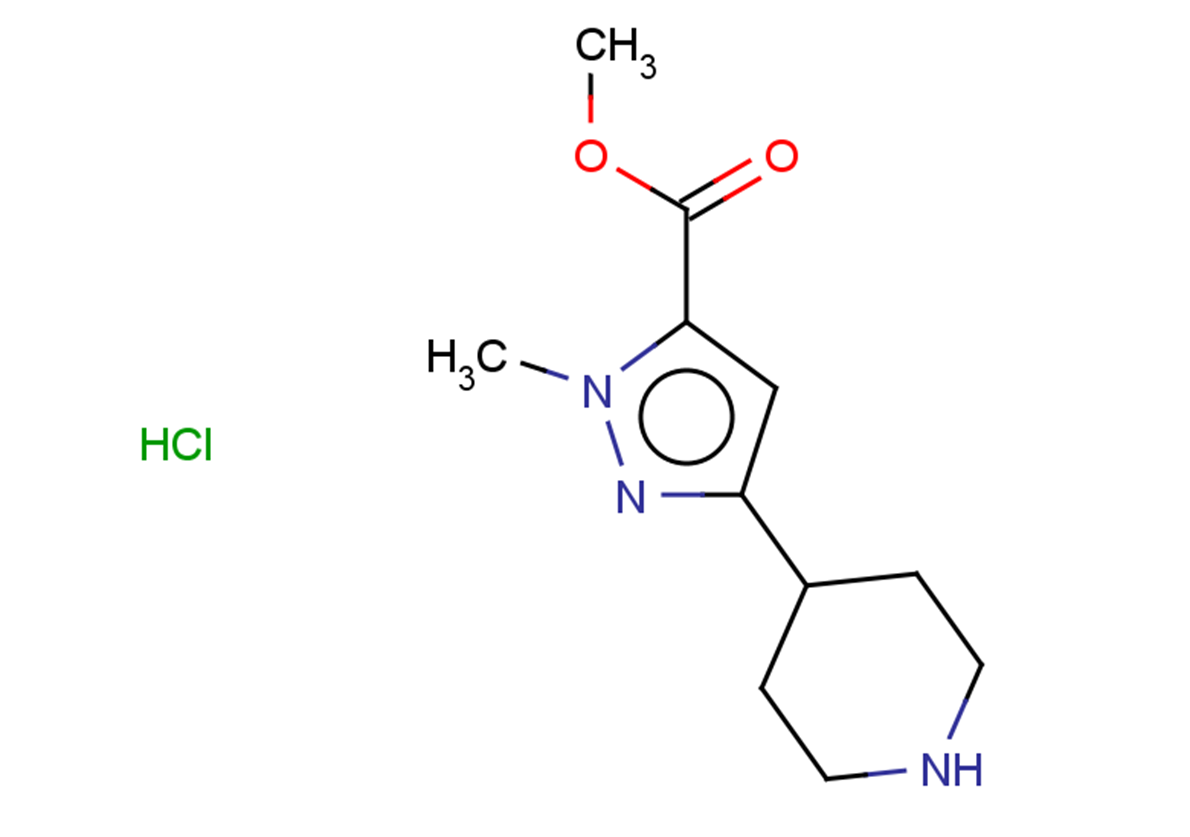 methyl 1-methyl-3-(piperidin-4-yl)-1H-pyrazole-5-carboxylate hydrochloride