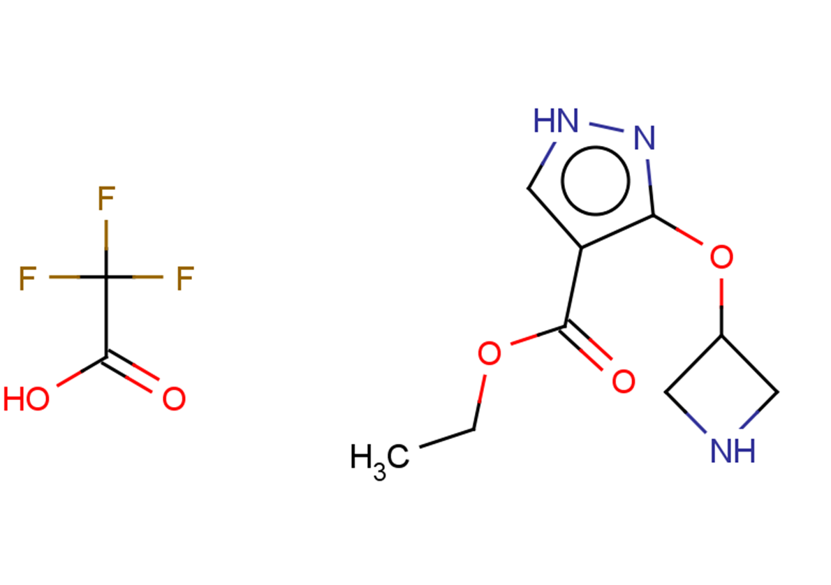 ethyl 3-(azetidin-3-yloxy)-1H-pyrazole-4-carboxylate, trifluoroacetic acid