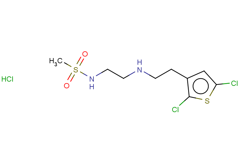 N-(2-{[2-(2,5-dichlorothiophen-3-yl)ethyl]amino}ethyl)methanesulfonamide hydrochloride