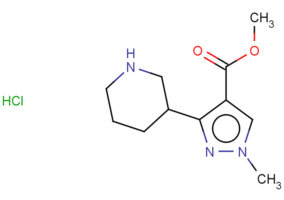 methyl 1-methyl-3-(piperidin-3-yl)-1H-pyrazole-4-carboxylate hydrochloride