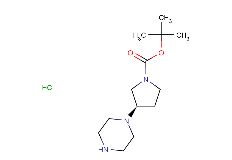 tert-butyl (3R)-3-(piperazin-1-yl)pyrrolidine-1-carboxylate hydrochloride