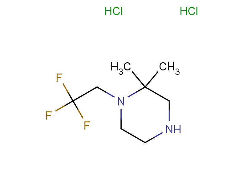 2,2-dimethyl-1-(2,2,2-trifluoroethyl)piperazine dihydrochloride