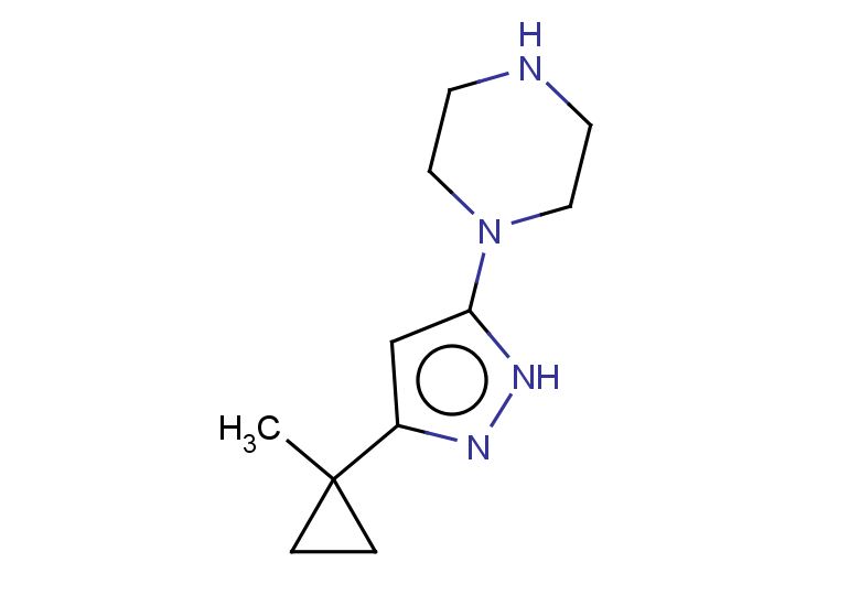 1-[3-(1-methylcyclopropyl)-1H-pyrazol-5-yl]piperazine