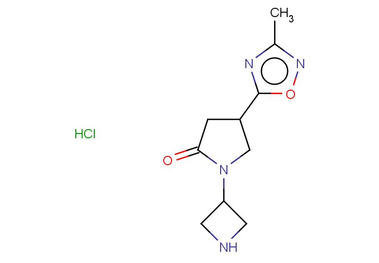 1-(azetidin-3-yl)-4-(3-methyl-1,2,4-oxadiazol-5-yl)pyrrolidin-2-one hydrochloride
