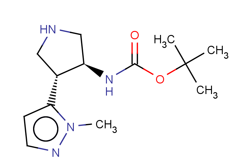 rac-tert-butyl N-[(3R,4S)-4-(1-methyl-1H-pyrazol-5-yl)pyrrolidin-3-yl]carbamate, trans