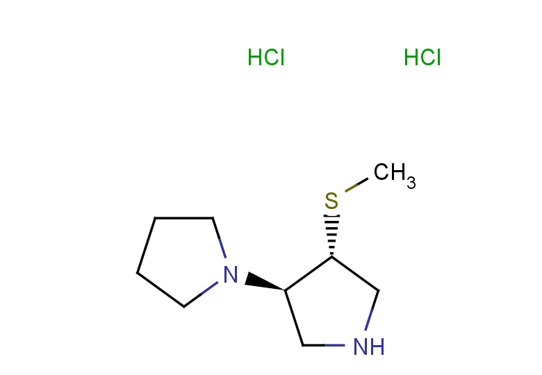 rac-(3R,4R)-3-(methylsulfanyl)-4-(pyrrolidin-1-yl)pyrrolidine dihydrochloride, trans